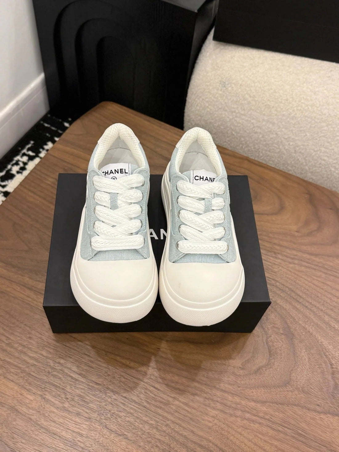CC 26S Casual Sneaker Baby Blue White Canvas Leather 183594