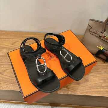 Hm 26SS Sandals Black Leather 638533