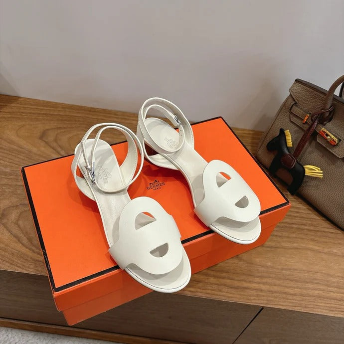 Hm 26SS High Heel Sandal 50 White Calfskin 638409