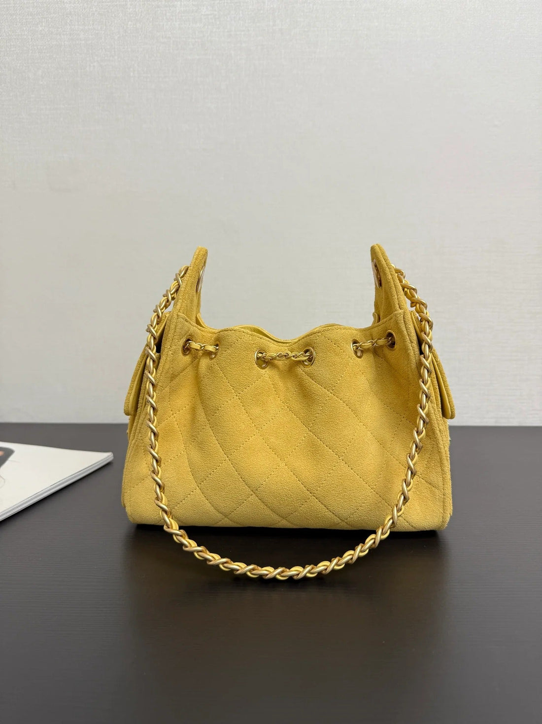 Chanel 2026 Hobo Bag 22CM Yellow Suede