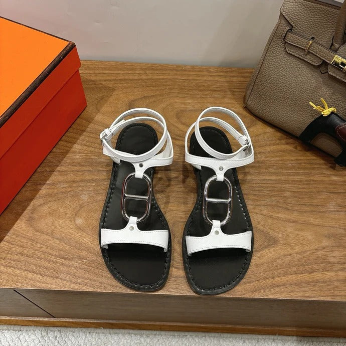 Hm 26SS Sandals Black White Leather 638532