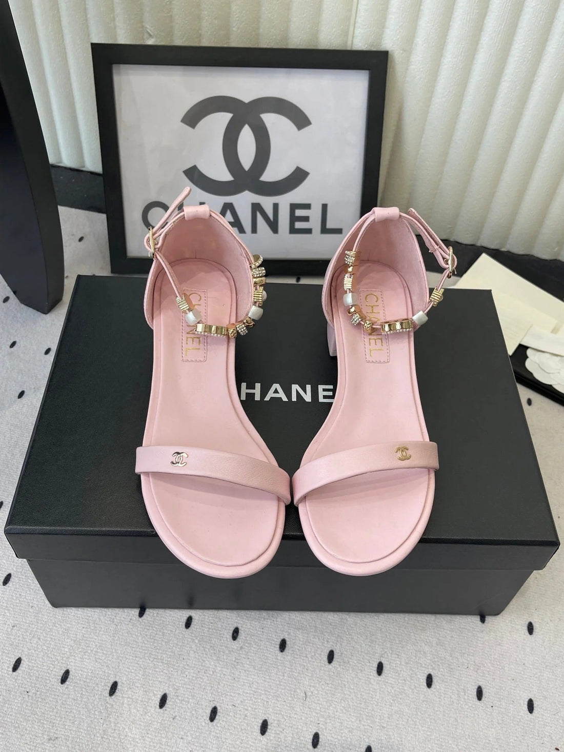 CC 26S Sandals 35 Light Pink Sheepskin 650104