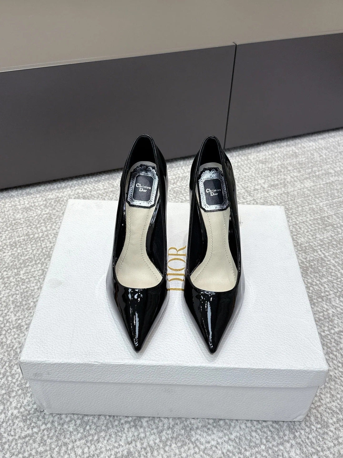 CD 26S High Heels Pump 105 Black Patent Leather 661481