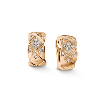 Crush Diamond Pink Gold Earrings