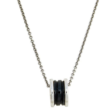 Zero 1 Black Ceramic Silver Necklace
