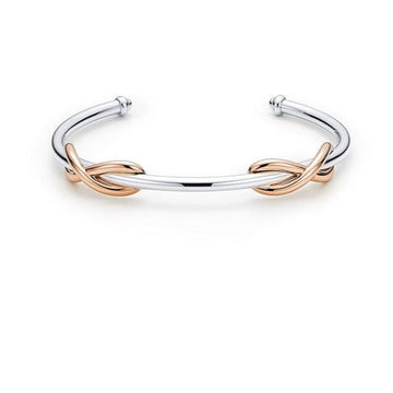 Infinity Silver Pink Gold Bracelet