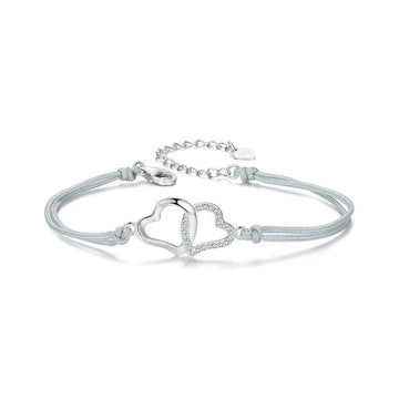 Dainty Gray Rope Link Chain Bracelet For Women Teen Girls