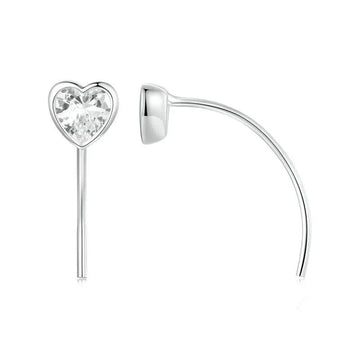 Dainty Simple Heart Earrings For Women BSE1003