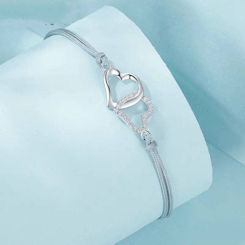 Dainty Gray Rope Link Chain Bracelet For Women Teen Girls