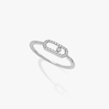 Move Uno Silver Diamond Ring