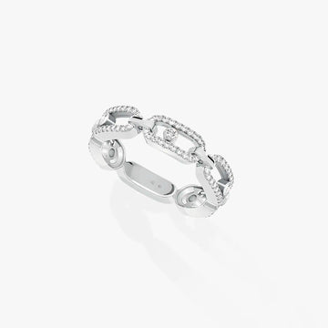 Move Uno Ring Paved Silver Diamond