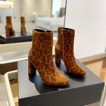 Sl Honoré Booties Leopard Brick Suede