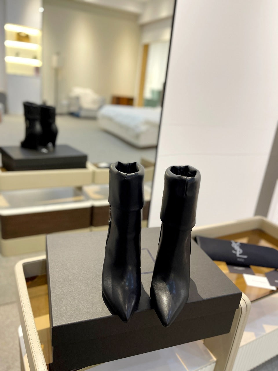 Sl Niki Booties Black Calfskin