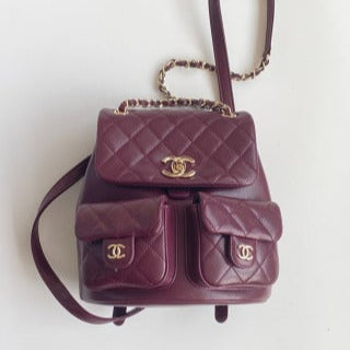 CC Large Backpack 20 Burgundy Lambskin