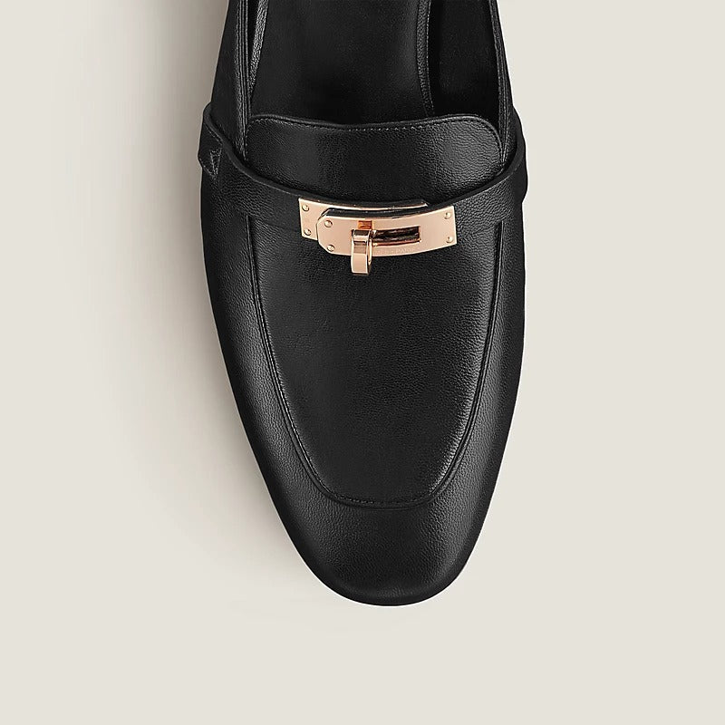 0Z Mule Noir Rose Gold