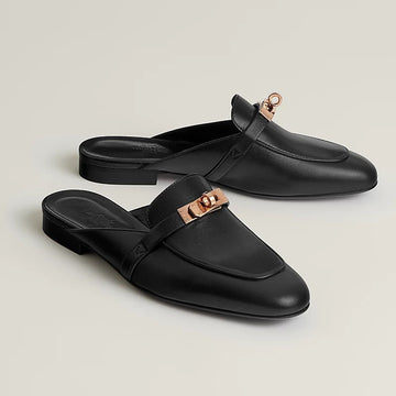 0Z Mule Noir Rose Gold