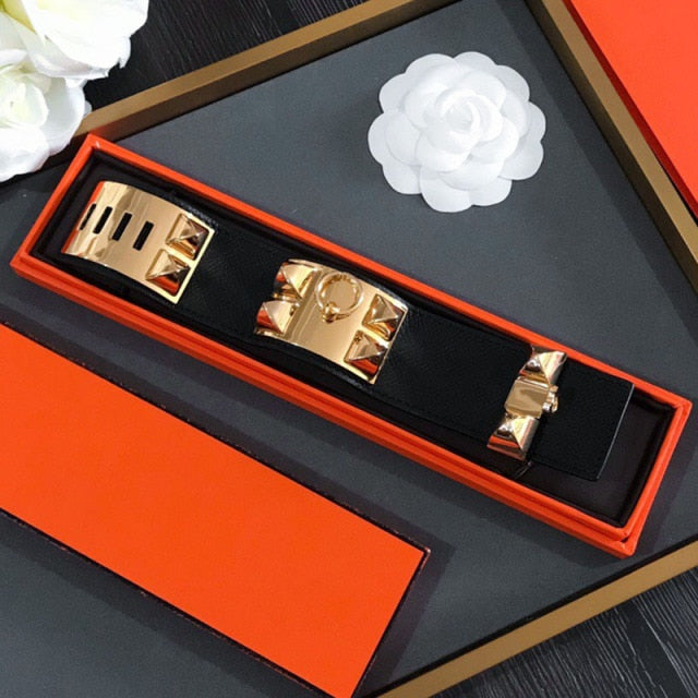 Hm Collier De Chien 4CM Rose Gold Bracelet