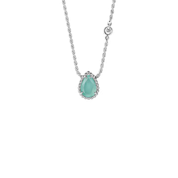 Boheme Aquamarine Silver Necklace