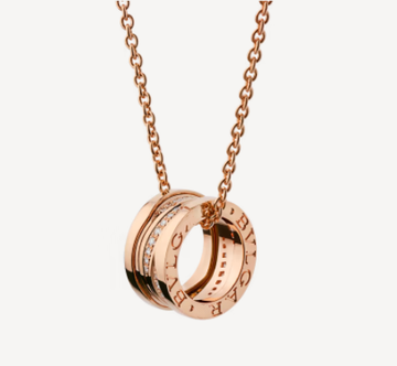 Zero 1 Pink Gold Diamond Necklace