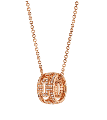 Parentesi Necklace Pink Gold Diamond