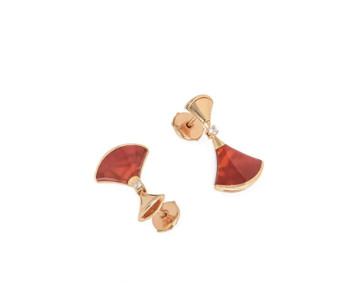 Dream Carnelian Pink Gold Earrings