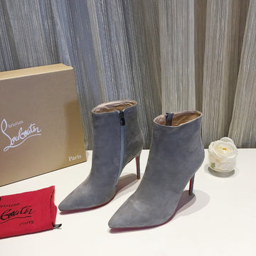 Cl So Kate Booty Ankle Boots 100MM Suede Gray