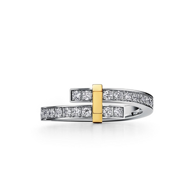 Edge Gold Silver Diamond Ring
