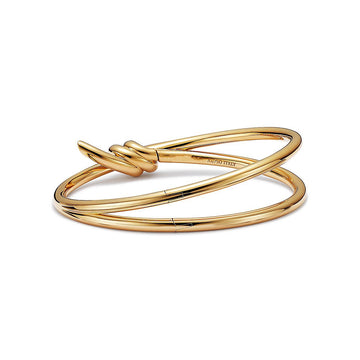 Knot Double Row Gold Bracelet