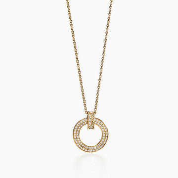 T Wire Pedant Diamond Necklace