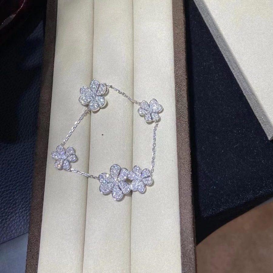 Frivole Silver 5 Flowers Bracelet