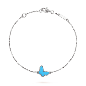 Butterfly Turquoise Silver Bracelet