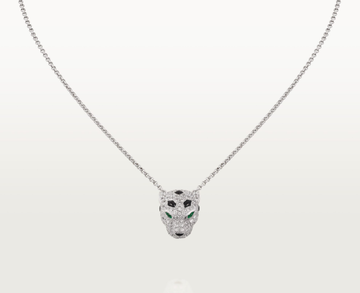 Panthère De Cartier Pendant White Gold Necklace
