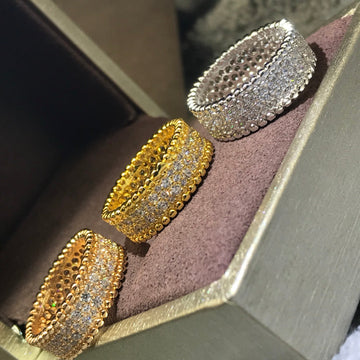 Perlee 3 Rows Diamonds Ring
