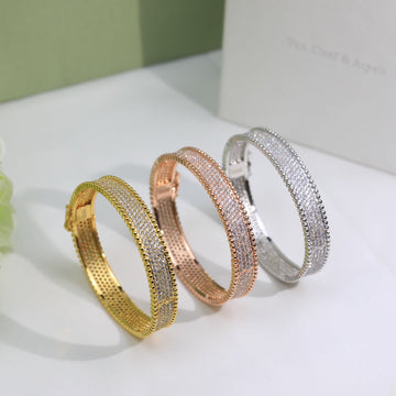 Perlee 3 Rows Diamonds Bracelet