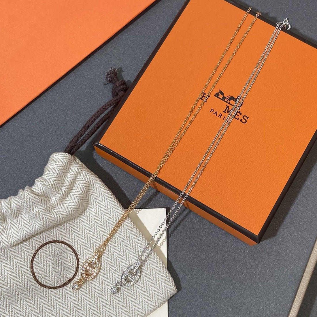 Chaine Hm Diamond Pig Nose Necklace