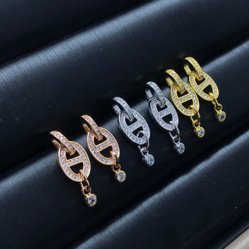 Hm Pig Nose Full Of Diamond Earrings