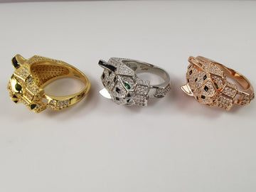 Panthere 18.6mm Diamonds Ring