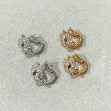 Panthere Diamond Stud Earrings