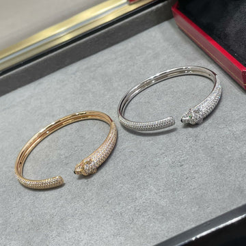 Panthere Full Diamond Open Bracelet