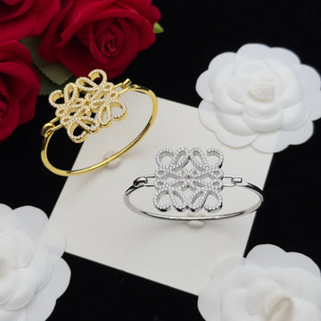 Anagram Paved Open Bracelet