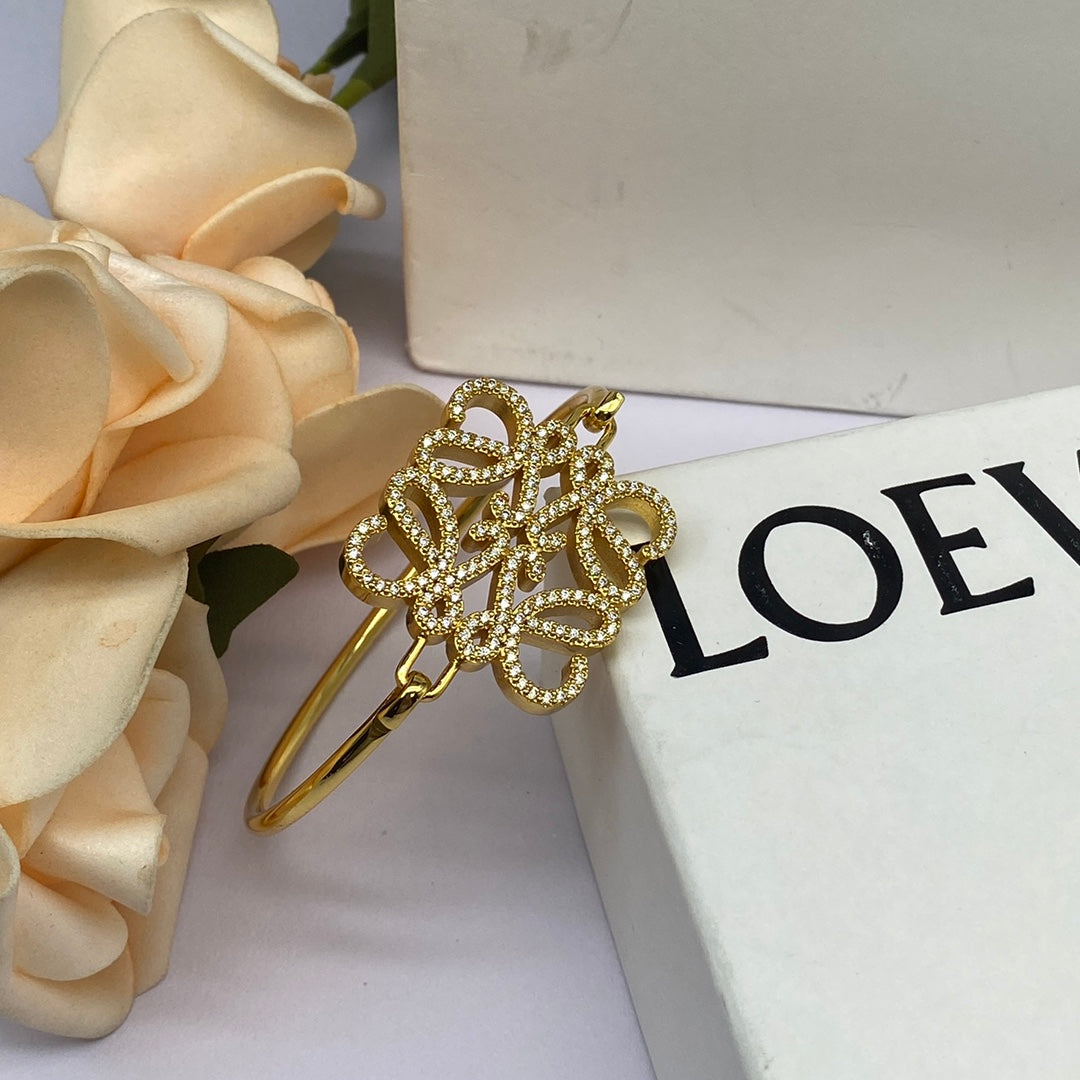 Anagram Paved Open Bracelet