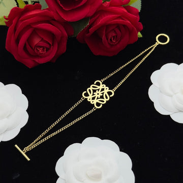 Anagram Double Chain Bracelet
