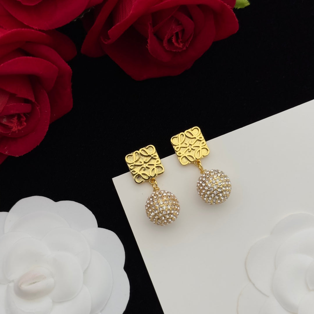 Anagram Ball Earrings