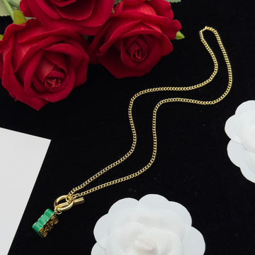 Anagram Green Gold Necklace