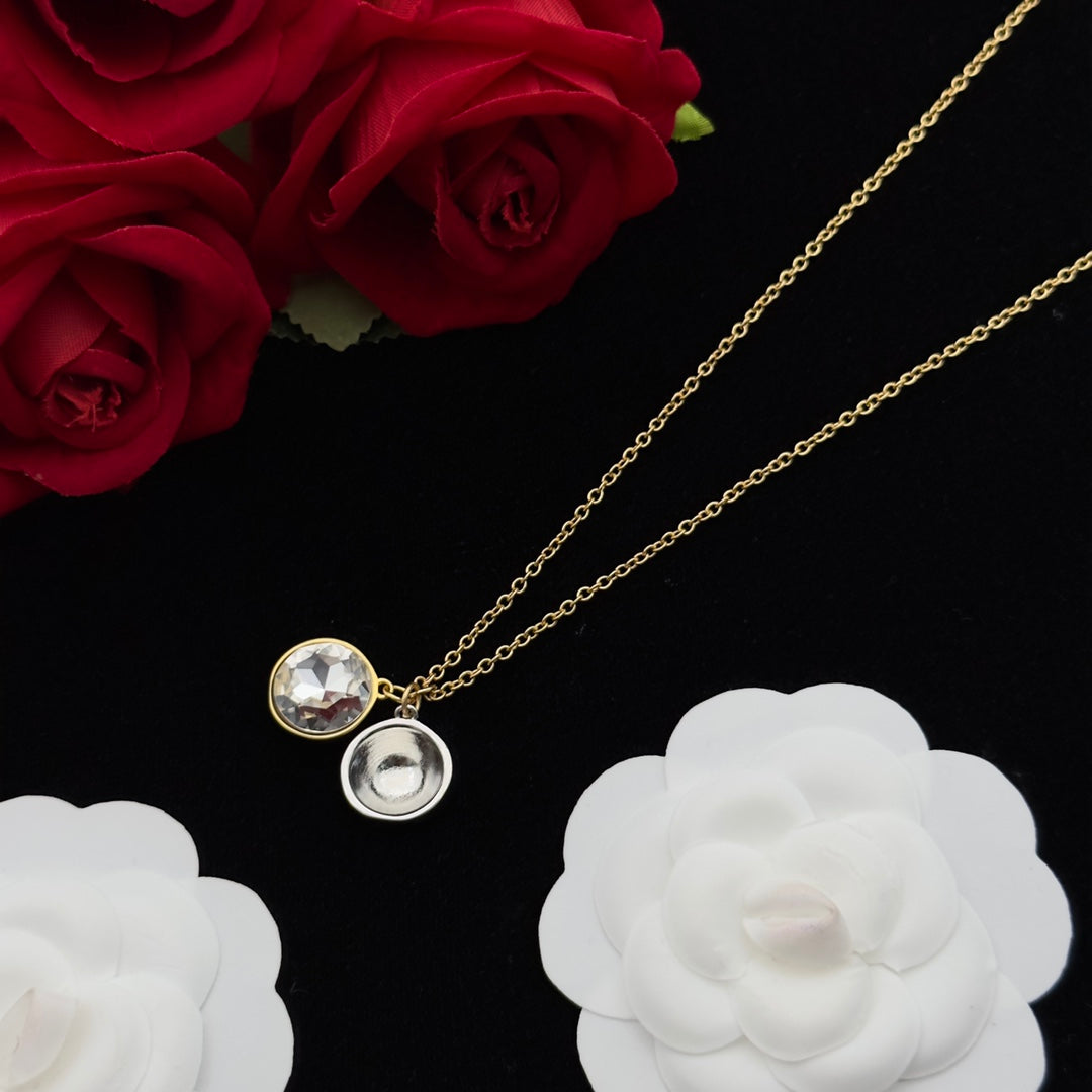 Anagram Ball Diamond Gold Necklace