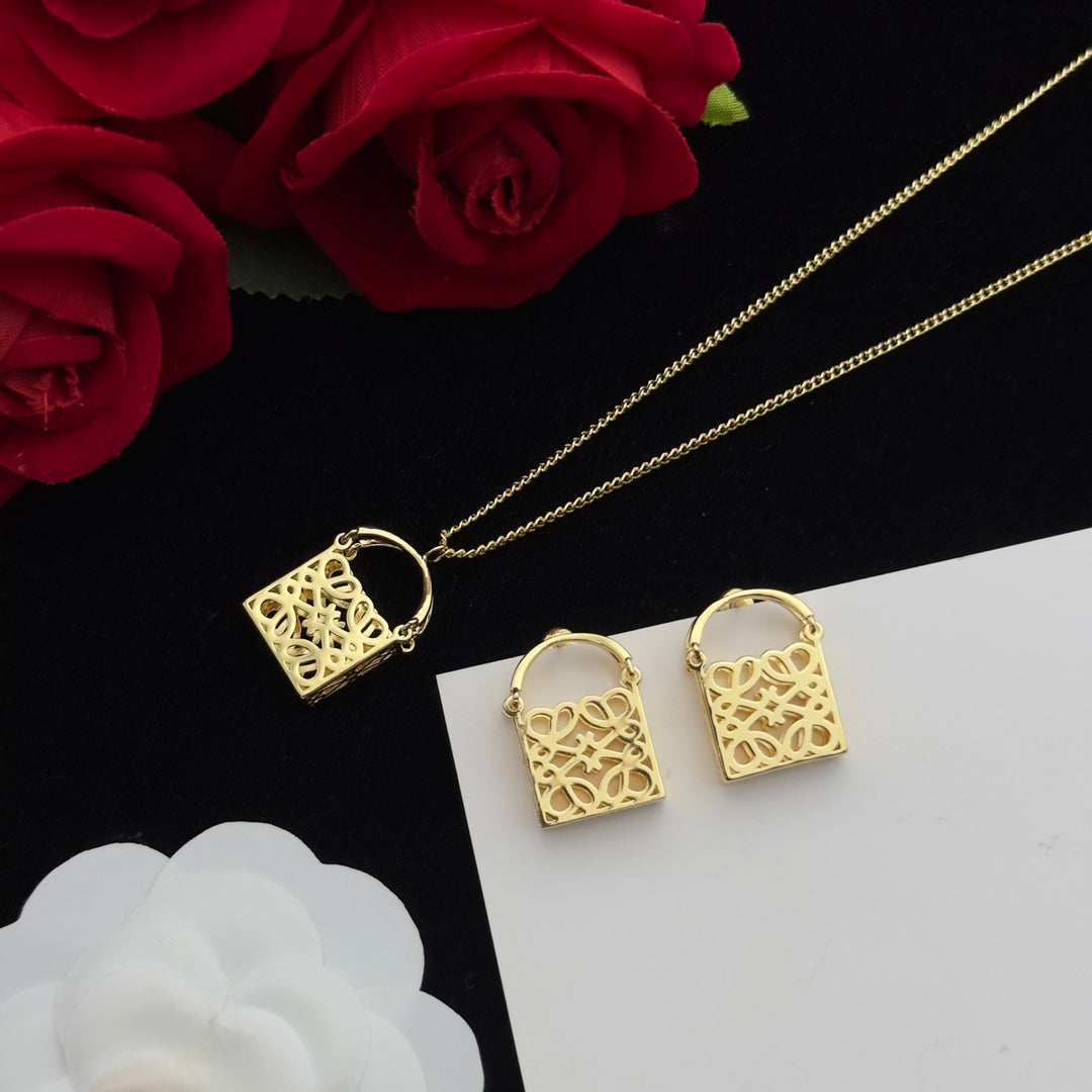 Anagram Bag Gold Necklace