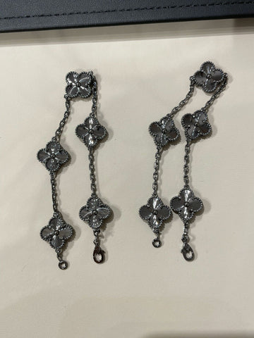 Clover 5 Motif Black Bracelet