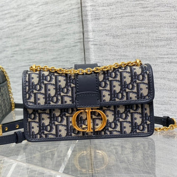 30 Montaigne 21.5cm Blue Oblique Embroidery