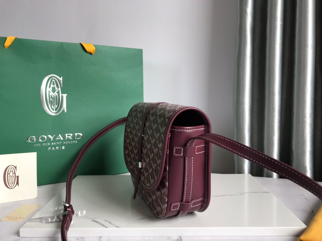 Belvedere Pm Bag 21CM Burgundy Canvas
