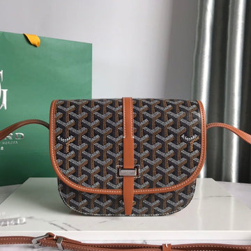 Belvedere Pm Bag 21CM Black And Tan Canvas
